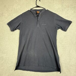 Pentagon Levantes Navy Blue Henley Shirt‎ Mens XS Short Sleeve Cotton